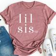 Lil Sis Women Girls & Sorority Little Sister Bella Canvas T-shirt Heather Mauve