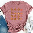 Math Teacher And Geeks Thanksgiving Kawaii Turkey Pumpkin Bella Canvas T-shirt Heather Mauve