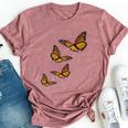 Monarch Butterfly -Milkweed Plants Butterflies Bella Canvas T-shirt Heather Mauve