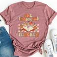 Retro One Thankful Teacher Pumpkin Spice Thanksgiving Fall Bella Canvas T-shirt Heather Mauve