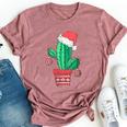 Santa's Hat Cactus Sweater Christmas Party Xmas Holidays Bella Canvas T-shirt Heather Mauve