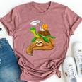 Sloth Turtle Snail Humor Cute Animal Lover Bella Canvas T-shirt Heather Mauve