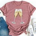 Sparkling Wine Champagne Glasses Toast D010-0645B Bella Canvas T-shirt Heather Mauve