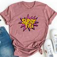 Super Auntie Spanish Titi Tia Superhero Bella Canvas T-shirt Heather Mauve