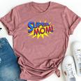 Super Mom Distressed Comic Mother Wife Bella Canvas T-shirt Heather Mauve