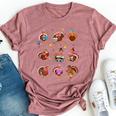 Turkey Reading Books Fall Thanksgiving Teacher Book Lovers Bella Canvas T-shirt Heather Mauve