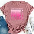 Never Underestimate A Girl Who Loves Fishing Bella Canvas T-shirt Heather Mauve
