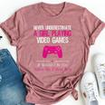 Never Underestimate A Girl Playing Video Games Bella Canvas T-shirt Heather Mauve