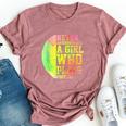 Never Underestimate A Girl Who Plays Football Sports Lover Bella Canvas T-shirt Heather Mauve