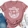 Never Underestimate A Girl Who Waterpolo Waterball Bella Canvas T-shirt Heather Mauve