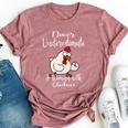 Never Underestimate A Woman With Chickens Farmer Chicken Bella Canvas T-shirt Heather Mauve