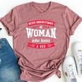 Never Underestimate A Woman Who Loves A Dog Bella Canvas T-shirt Heather Mauve