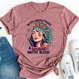 Never Underestimate A Woman With Native Blood Feathers Bella Canvas T-shirt Heather Mauve