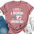 Never Underestimate A Woman With Scrapbooking Skills Bella Canvas T-shirt Heather Mauve