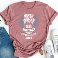 Veteran Wife Never Underestimate A Woman In The Military Bella Canvas T-shirt Heather Mauve