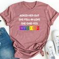 Wifed Her Lgbtq Romantic Lesbian Couples Wedding Day Bella Canvas T-shirt Heather Mauve