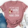 Wine And Maine Coon Cat Mom Or Cat Dad Idea Bella Canvas T-shirt Heather Mauve