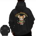 Merry Christmouse Cute Christmas Mouse Zip Up Hoodie Back Print