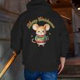 Merry Christmouse Cute Christmas Mouse Zip Up Hoodie Back Print