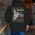 Ugly Christmas Sweater Dirt Bike Motorcycle Motocross Biker Zip Up Hoodie Back Print