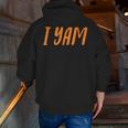 I Yam My Sweet Potato For Matching Couple Thanksgiving Zip Up Hoodie Back Print
