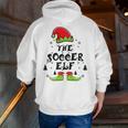 Christmas The Soccer Elf Family Matching Group Zip Up Hoodie Back Print