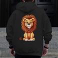 Cute Lion For A Lions Lovers And Lions Fans Zip Up Hoodie Back Print