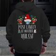 Most Likely To Decorate Her Cat Family Christmas Cat Zip Up Hoodie Back Print