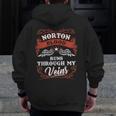Norton Blood Runs Through My Veins Family Christmas Zip Up Hoodie Back Print