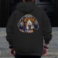 Tennessee Dog Sport Lovers Tennessee Coonhound Fan Zip Up Hoodie Back Print