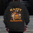 Turkey Day Turkey Happy Thanksgiving Zip Up Hoodie Back Print