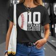 10 Years Of Being Awesome 10Th Birthday Baseball T-Shirt Gifts for Her
