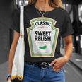 2023 Sweet Relish Diy Halloween Condiment Green Pickle T-Shirt Gifts for Her