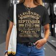 40Th Birthday Decoration Legends Born In September 1983 T-Shirt Gifts for Her