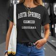 Abita Springs Louisiana La Vintage State Athletic Style T-Shirt Gifts for Her