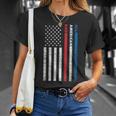 All-American Dad Patriotic Usa Flag Fathers Day Gift Unisex T-Shirt Gifts for Her