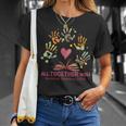 All Together Now Summer Reading 2023 Handprints And Hearts Unisex T-Shirt Gifts for Her