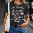 America Eagle | Land Of The Free Because Of The Brave Unisex T-Shirt Gifts for Her
