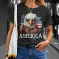 America Patriotic Eagle 4Th Of July American Flag Unisex T-Shirt Gifts for Her