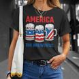 America The Brewtiful Funny July 4Th American Flag Patriotic Unisex T-Shirt Gifts for Her