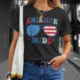 American Dude Sunglasses 4Th Of July Patriotic Boy Men Kids Unisex T-Shirt Gifts for Her