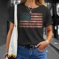 American Flag Distressed Usa Patriotic 4Th Of July Men Women Unisex T-Shirt Gifts for Her