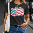 American Funny 4Th Of July Beer Patriotic Usa Flag Pride Unisex T-Shirt Gifts for Her