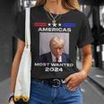 Americas Most Wanted Trump 2024 T-Shirt Gifts for Her