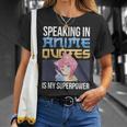 Anime Sad Quotes Dialogue Famous Line Scene Characters T-Shirt Gifts for Her
