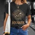 Aquarius Zodiac Sign Horoscope Astrology Birthday Star T-Shirt Gifts for Her