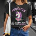 Auntiecorn Like A Normal Auntie Only More Awesome Happy Aunt Unisex T-Shirt Gifts for Her
