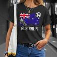 Australia Flag Jersey Australian Soccer Team Australian T-Shirt Gifts for Her