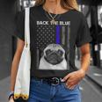 Back The Blue Thin Blue Line Us Flag Pug Do Unisex T-Shirt Gifts for Her