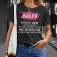 Bailey Name Gift Bailey Hated By Many Loved By Plenty Heart Her Sleeve Unisex T-Shirt Gifts for Her